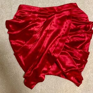 Red Balmain x H&M Mini Skirt